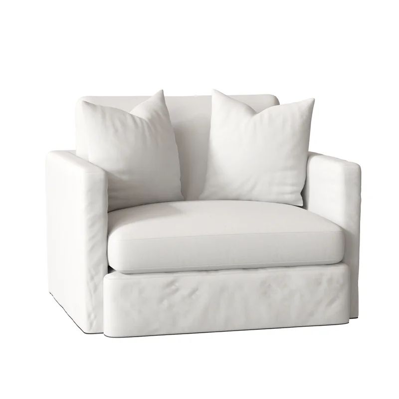 Kian 47'' Wide Down Cushion Slipcovered Armchair | Wayfair North America
