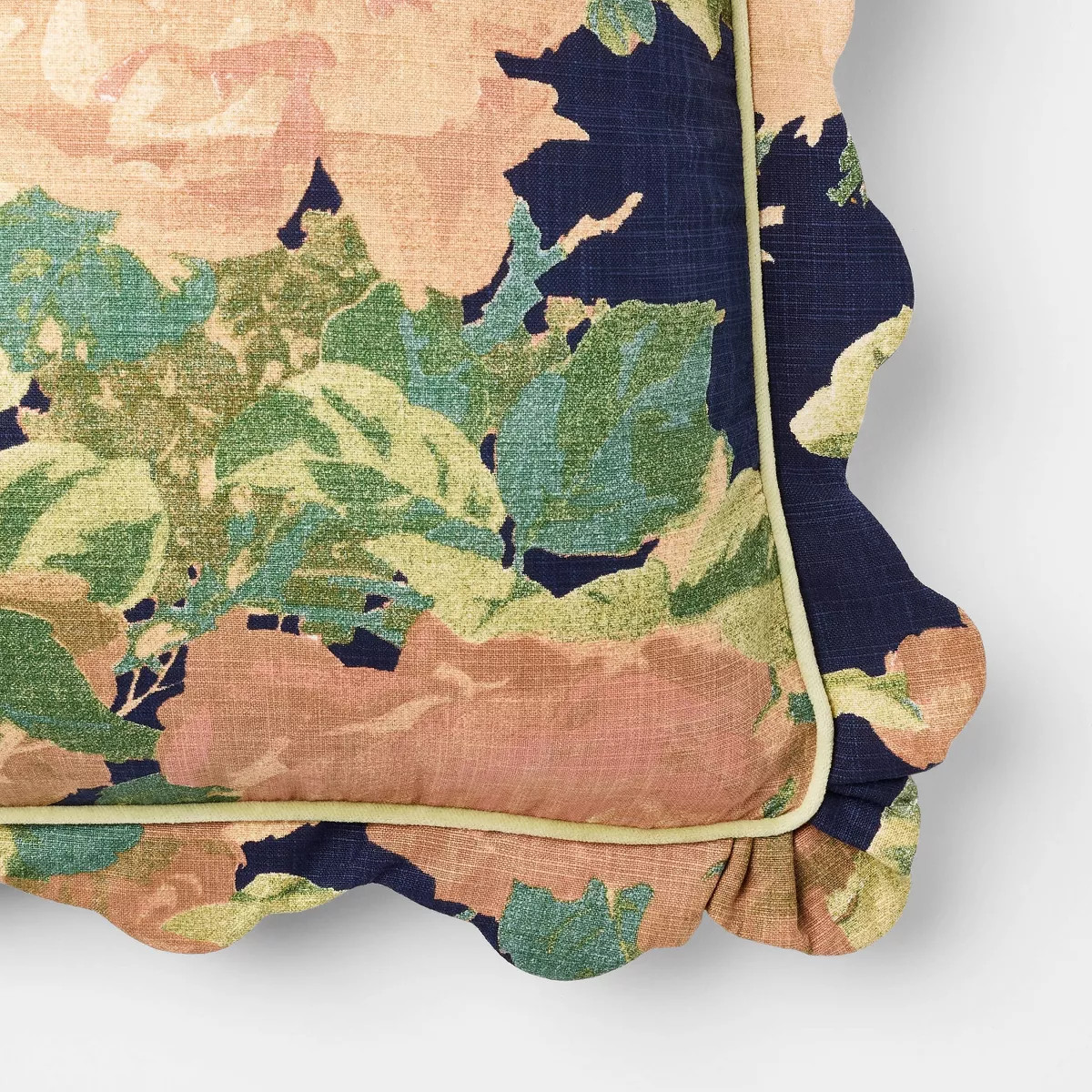 Square Floral Bloom with Scallop Flange Throw Pillow - Threshold™ designed with Studio McGee | Target