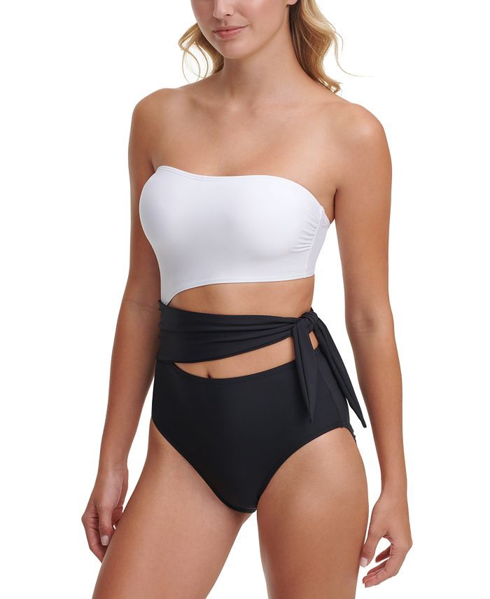 DKNY
          
  
  
      
          Colorblocked Cut-Out Bandeau One-Piece Swimsuit | Macys (US)