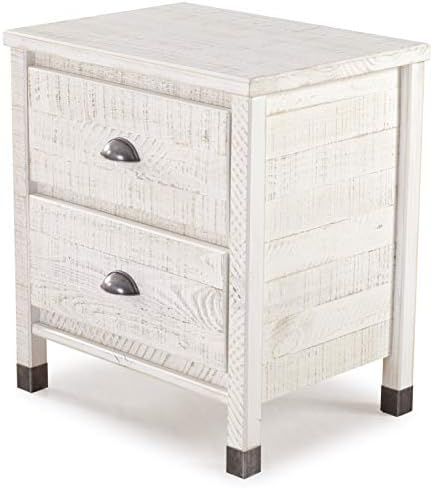 Baja Night Stand / 2 Drawer / Solid Wood / Rustic Bedside Table for Bedroom, Living Room, Sofa Co... | Amazon (US)
