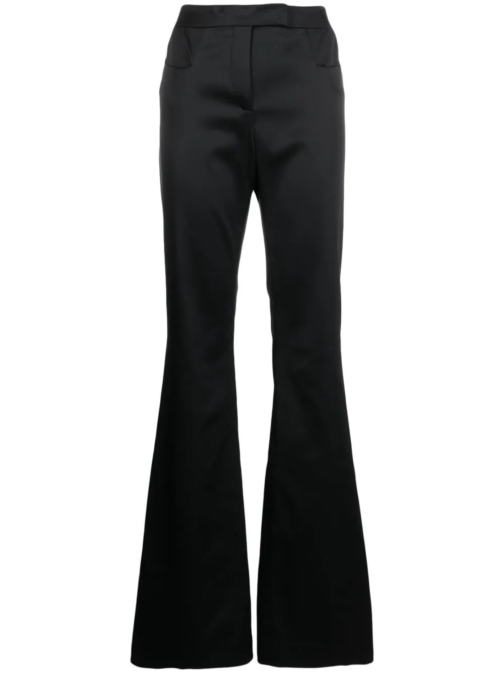 flared satin trousers | Farfetch Global