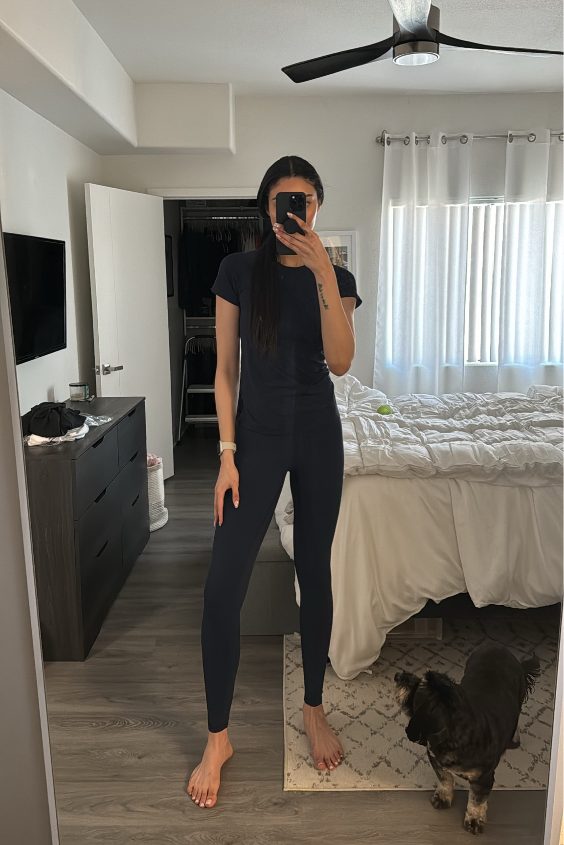 This will be my new go-to workout brand for the foreseeable future 🤌🏽 leggings SO soft like the lululemon align and perfect length for tall girls 🖤 I got a size medium in both but could’ve done a small in the top.