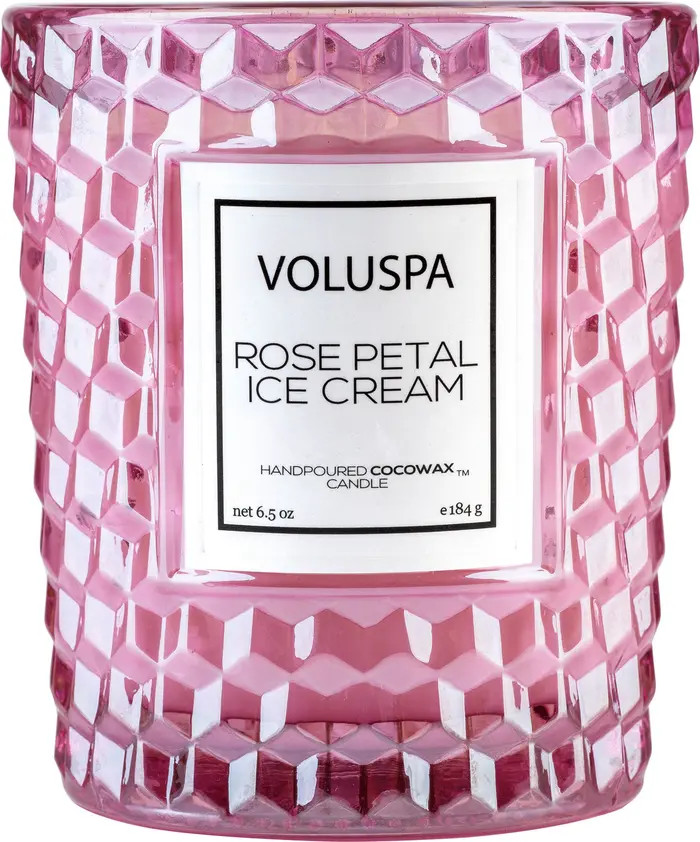 Roses Classic Textured Glass Candle | Nordstrom