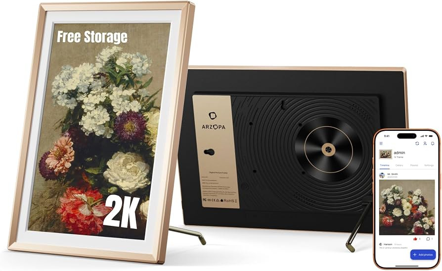 ARZOPA 2K Digital Picture Frame 14 Inch Free Cloud Storage No Subscription | Amazon (US)