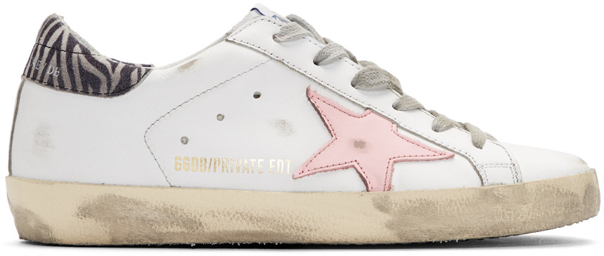 SSENSE Exclusive White Zebra Superstar Sneakers | SSENSE