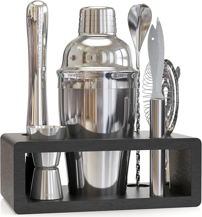 Highball & Chaser Cocktail Shaker Set: Bartender Kit for Home Bar Mixology Cocktail Bar Set Plus ... | Amazon (US)