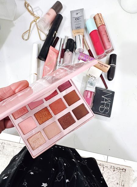 Shalia’s pink hues makeup must haves 
Nars blush Amor
Tarte Maneater pink
Mac lipstick in crème cup, snob, Angel, or brave
Foundation: IT cosmetics in medium

#LTKsalealert #LTKbeauty #LTKunder50