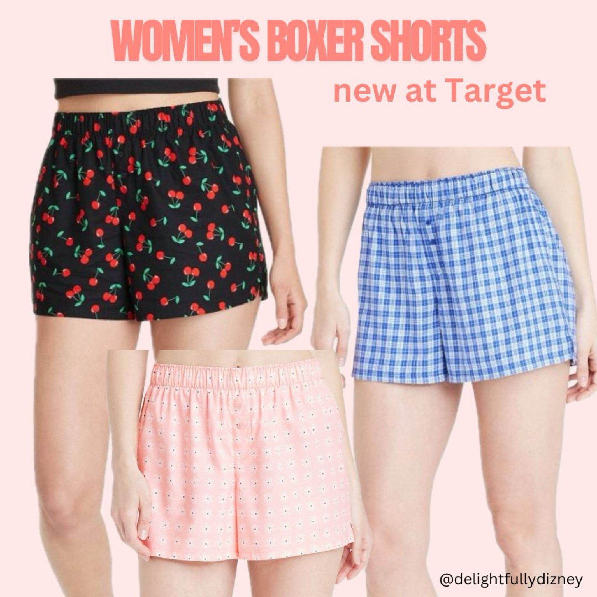 New women’s boxer pajama shorts in a variety of prints. I love this cherry print! These come in sizes XS - 2X. 

#LTKPlusSize #LTKMidsize #LTKStyleTip