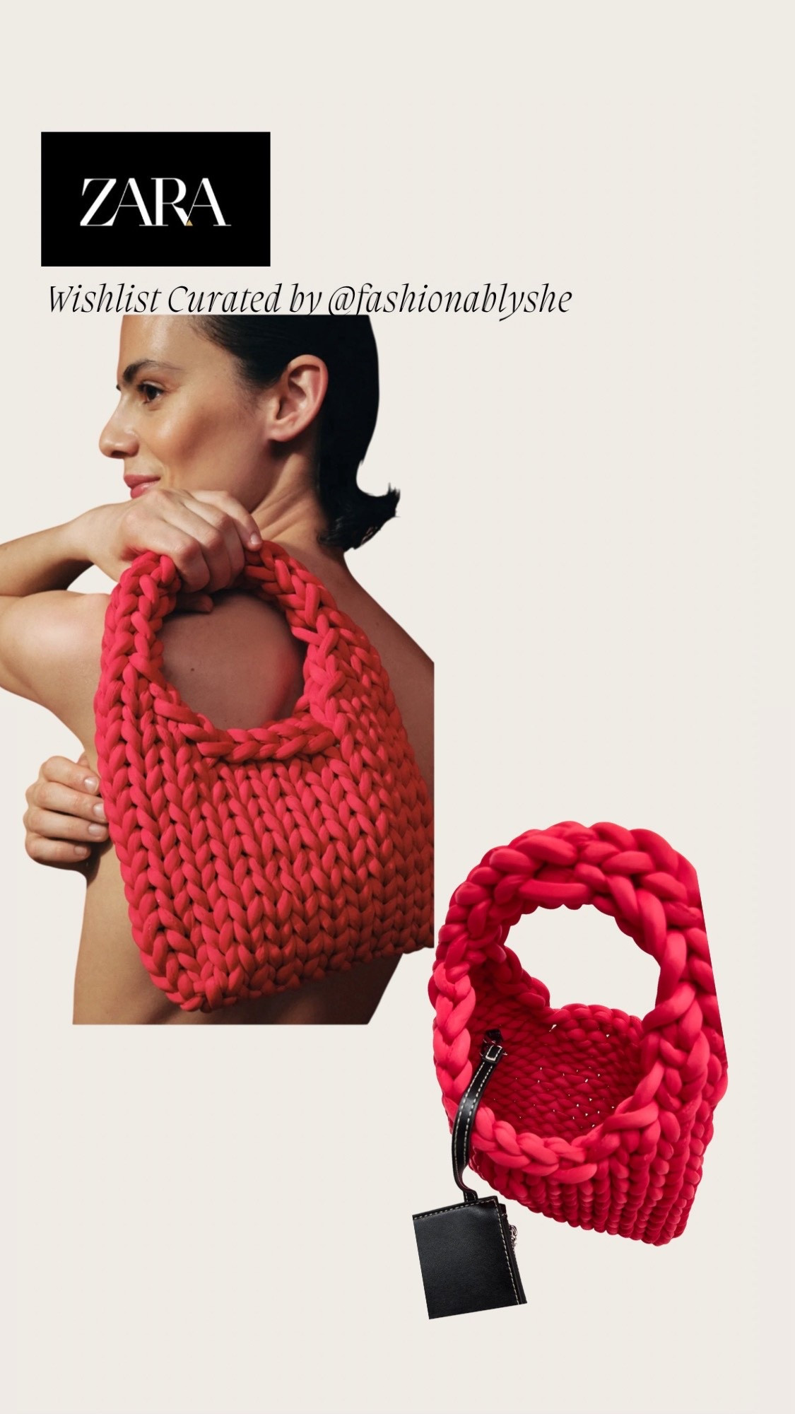 Zara red knit purse 

#LTKOver40 #LTKdayinmylife #LTKmomlife