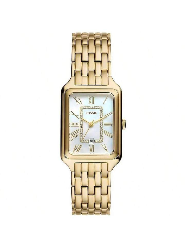 Fossil Reloj De Mujer Fossil Raquel De 26 Mm Con Esfera De Madreperla Blanca, Movimiento De Cuarzo Y Cierre De Broche Plegable | SHEIN
