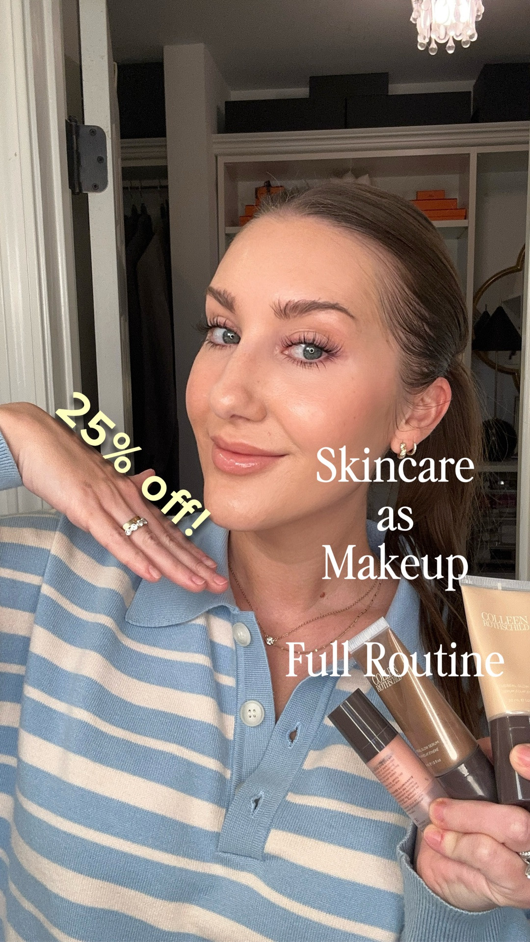 25% off Best Sellers @Colleen Rothschild 🎉 (now through Aug 23) warning…. The Illuminating Serum in Champagne LOVES to sell out. 
My full “skincare as makeup” routine.
Illuminating serum (as a primer ALWAYS) in champagne
Tinted spf in light
Illuminating serum (as a bronzer) in bronze

#LTKSaleAlert #LTKBeauty #LTKOver40