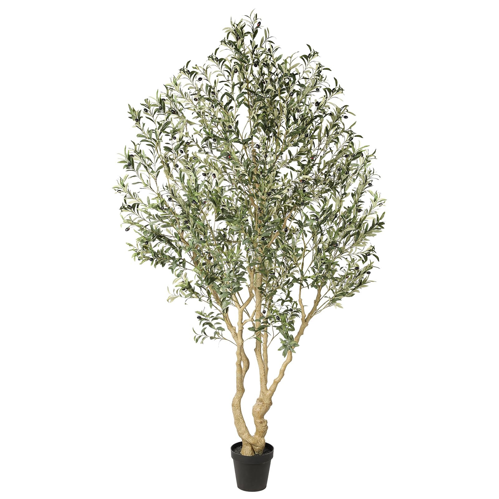 Realead Artificial Olive Tree 8ft - Large Faux Olive Tree with Realistic Leaves and Olives - Full... | Amazon (US)
