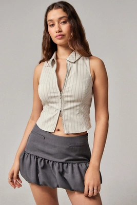 Silence + Noise Iris Zip-Through Tank Top | Urban Outfitters UK