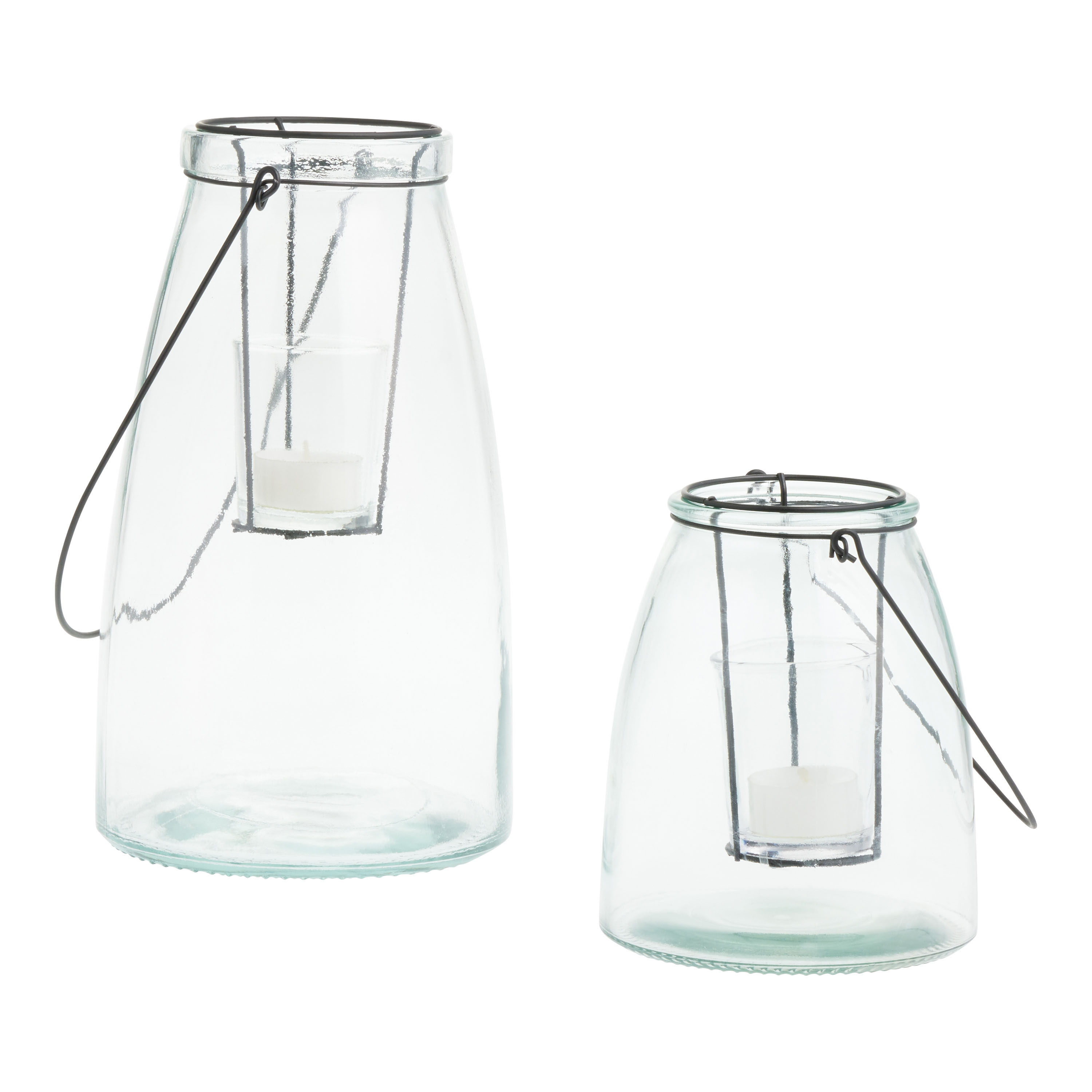 Cheyenne Glass and Iron Tealight Candle Lantern | World Market