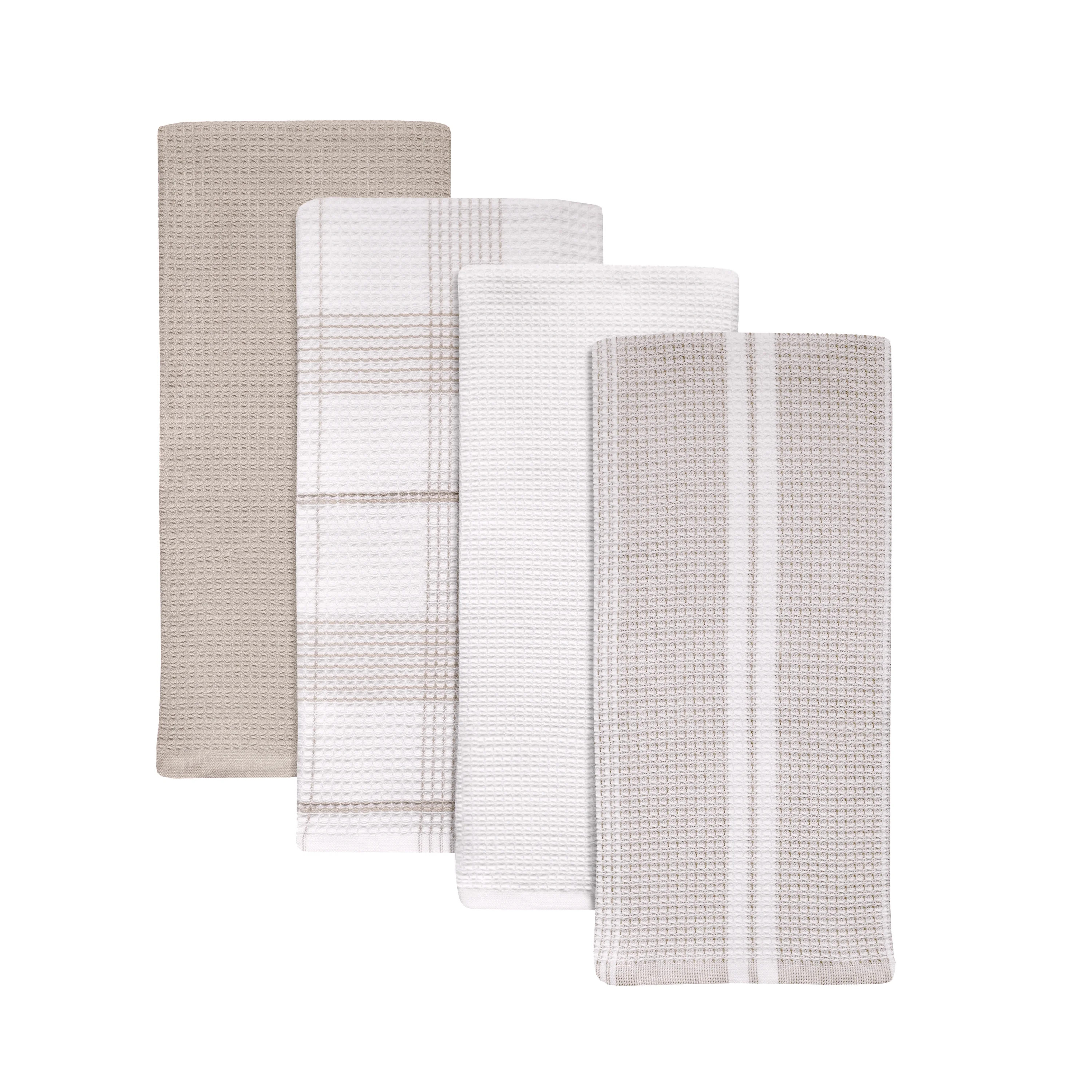 Toalla de Cocina de Waffle de 4 Piezas, Beige Papiro | Walmart (US)