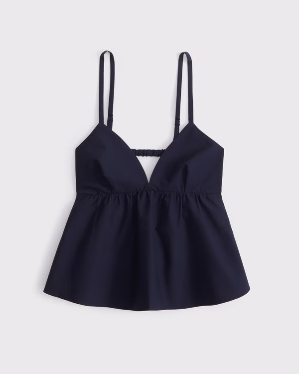 Poplin Peplum Top | Abercrombie & Fitch (US)