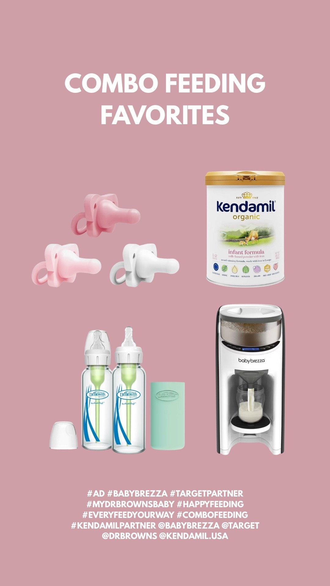 #ad Here are some of our combo feeding favorites! Combo feeding may seem intimidating at first, but it's been going really well for us!! #BabyBrezza #TargetPartner #MyDrBrownsBaby #HappyFeeding #EveryFeedYourWay #ComboFeeding #KendamilPartner @babybrezza
@Target@drbrowns@kendamil.usa
