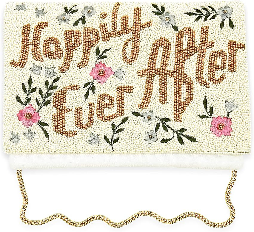 Happily Ever After Clutch Purse Bridal Shower Gift for Bride To Be - THE BEADED LILY | Amazon (US)