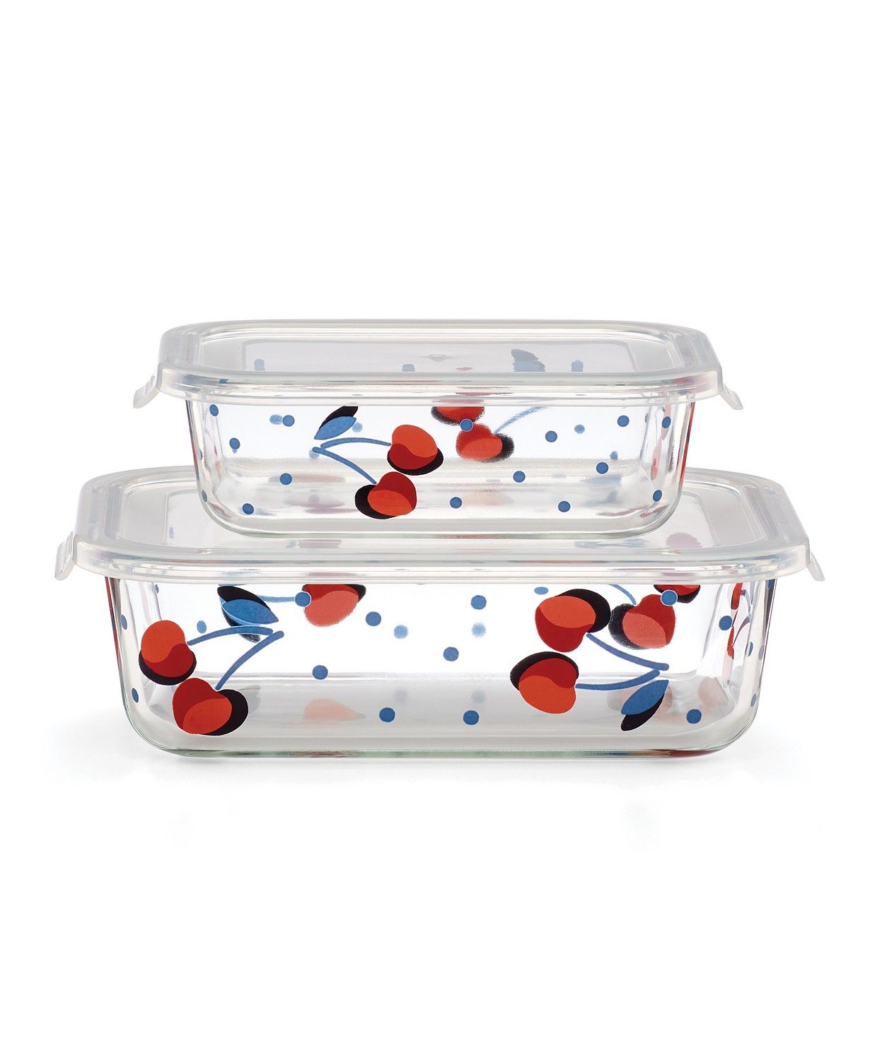 Kate Spade new york Vintage Cherry Dot Rectangular Food Storage, S/2 & Reviews - Macy's | Macys (US)