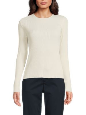 Rib-Knit Cotton-Blend Top | Saks Fifth Avenue OFF 5TH