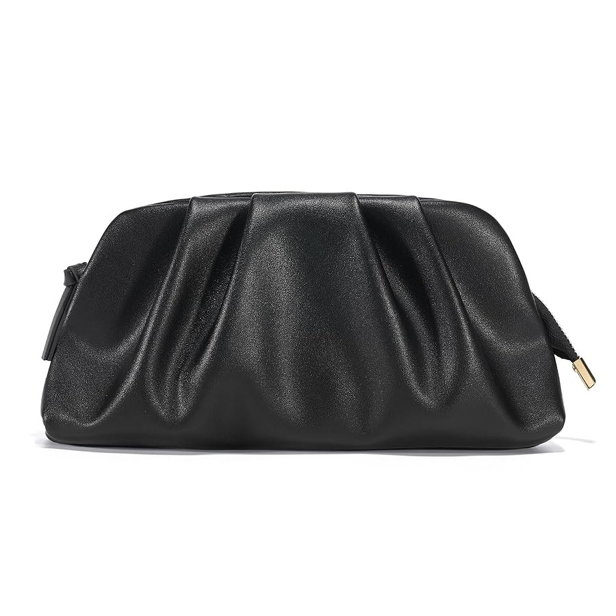 SWEETV CHUNLI Dressy Vegan Leather Clutch Purse for Women Formal, Soft Pleated PU Evening Clutch ... | Amazon (US)