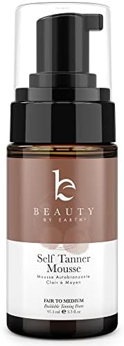 Beauty by Earth Self Tanner Mousse - Fair to Medium Fake Tan Sunless Tanner, Self Tanners Best Se... | Amazon (US)