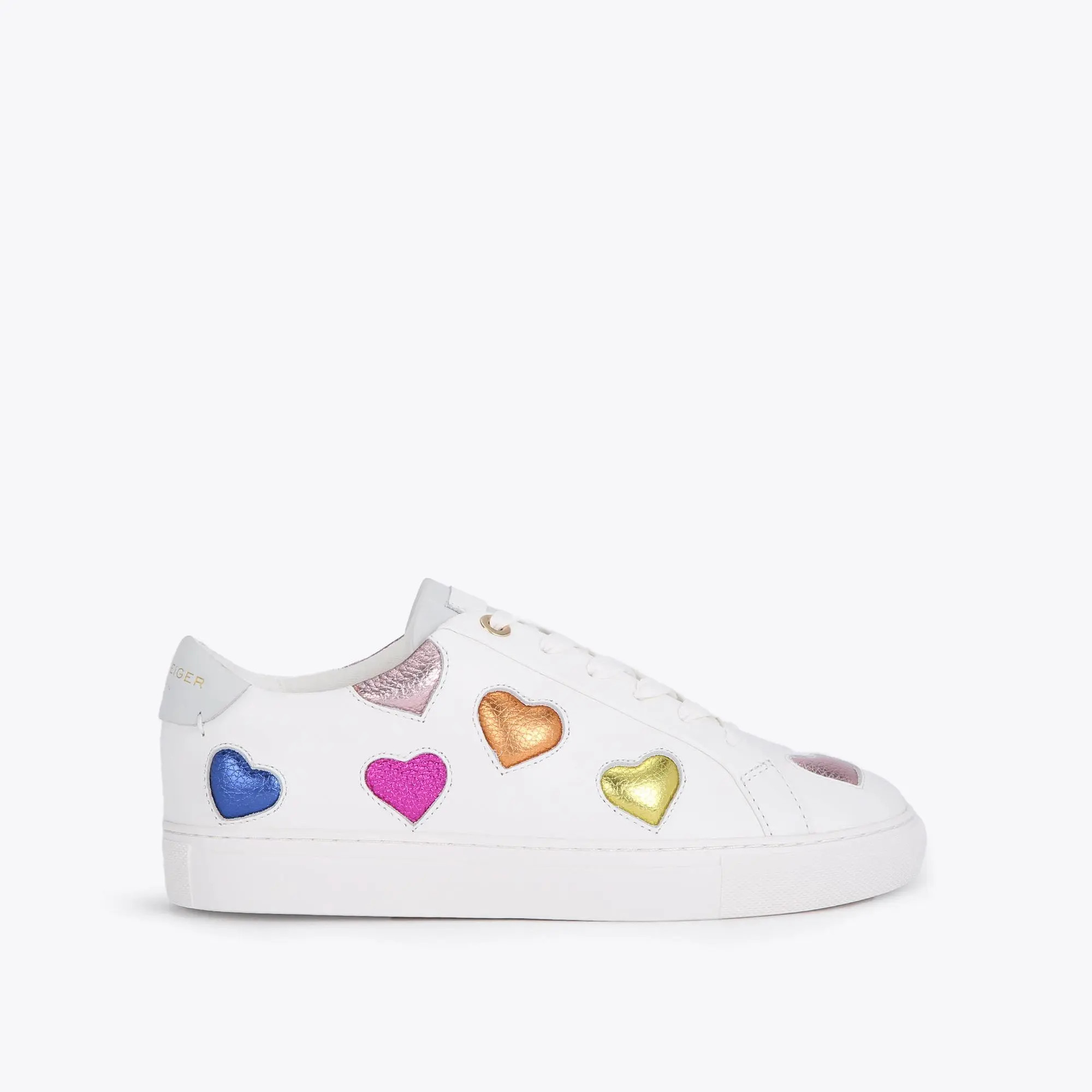 LANE LOVE Rainbow Hearts Low Top Sneakers by KURT GEIGER LONDON | Kurt Geiger (Global)