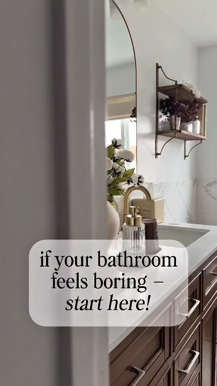 If your bathroom feels boring start here. Add warmth. Think layered textures, soft neutrals, natural elements, and mixed finishes. Bring in something woven, something wood, something plush. Contrast smooth surfaces with cozy ones.

// Amazon, Amazon Finds, Amazon Home, Amazon Home Finds, Amazon Home Decor, Amazon Home Decor Finds, Amazon Bathroom, Amazon Bathroom Decor, Amazon Bathroom Finds, Amazon Home Must Haves, Amazon Home Essentials, Bathroom Essentials, Tissue Box Cover, Shower Lamp, Night Lights, Hand Towel, Bathroom Mat, Motion Sensor Trash Can, Toilet Paper Storage, Suction Hooks, Guest Towels, Bathroom Napkin Holder, Shower Curtain, Faux Peonies, Arched Wall Mirror 

 #LTKdayinmylife #LTKSeasonal #LTKHome