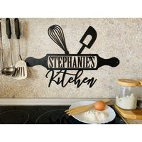 Personalized Metal Sign For Kitchen - Custom Name Plaque Wall Art Decor Cooking Lover Gift | Etsy (US)