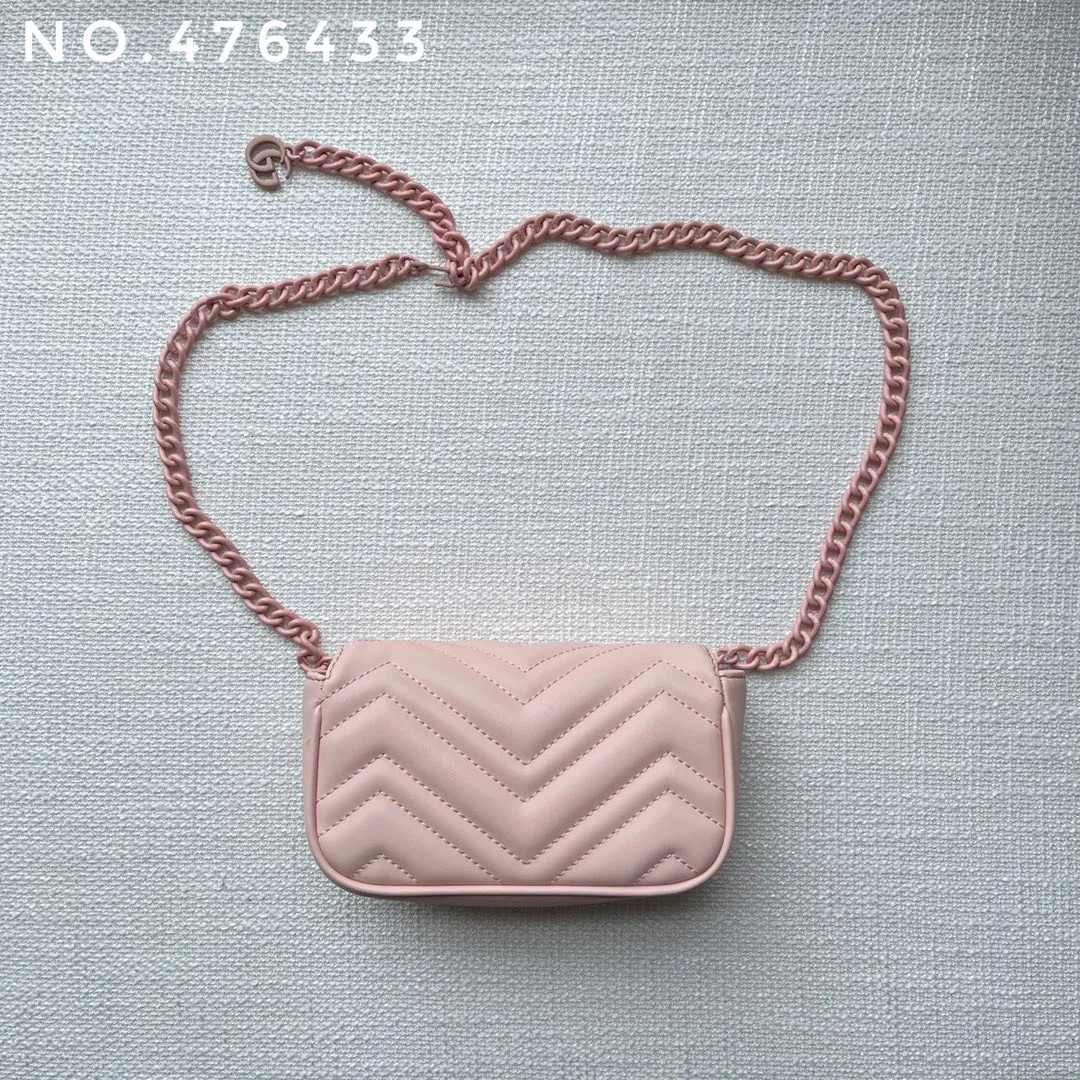 476433 Mini Chain Belt Bags Little Leather Pink Blue Black Cream Colors Lady Designer Purses Cute... | DHGate