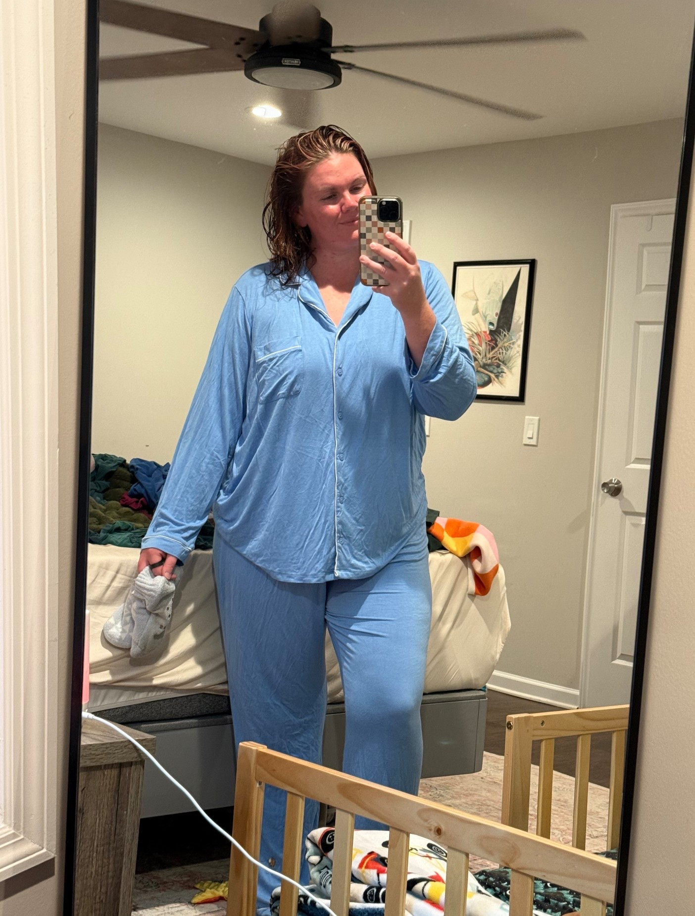 The blue color of these Old Navy jams is stunning. They’re super soft and cozy. 🙌 

#LTKMidsize #LTKSaleAlert #LTKFindsUnder50