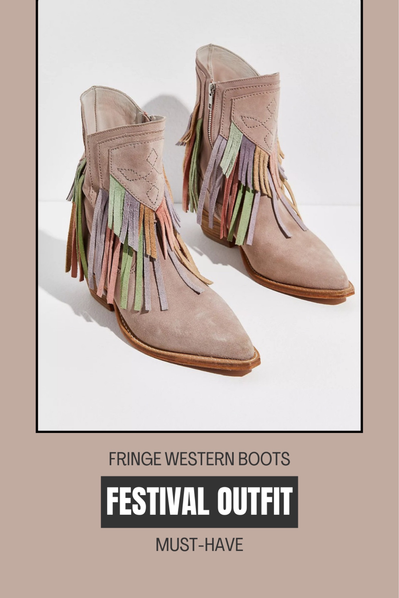 These multi-colored fringe western boots are a festival outfit must-have! Different colors available in this trendy cowgirl boot style.

#LTKFestival #LTKU #LTKshoecrush