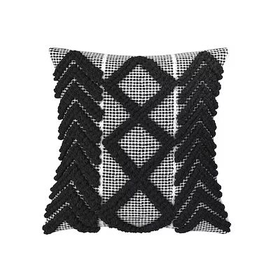 Origin 21 Geometric Black Square Summer Throw Pillow Lowes.com | Lowe's