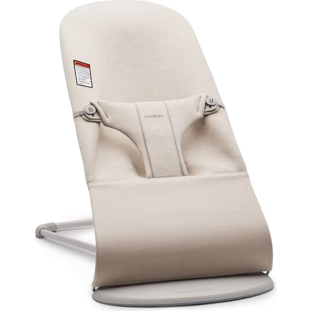 BabyBjörn Bouncer Bliss Convertible Jersey Baby Bouncer in Light Beige at Nordstrom | Nordstrom