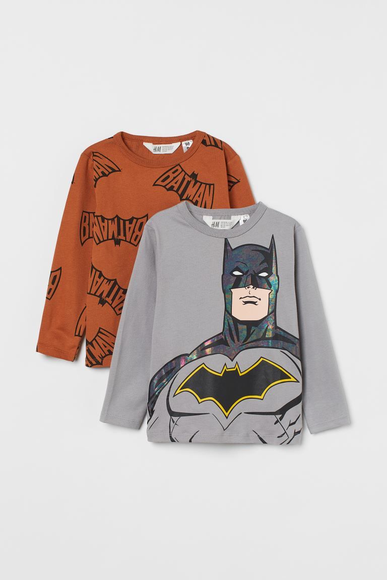 2-pack Printed Jersey Shirts | H&M (US)