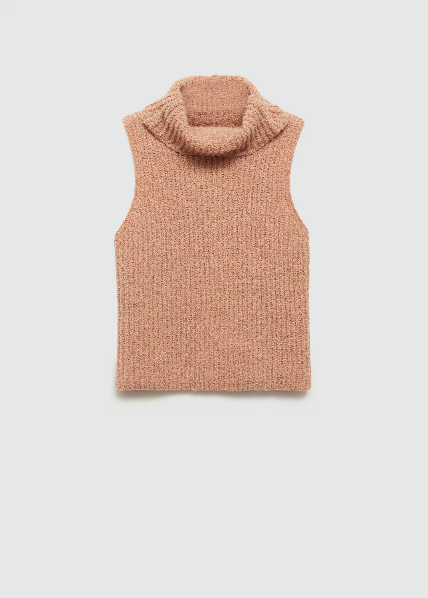 Turtleneck ribbed top | MANGO (UK)