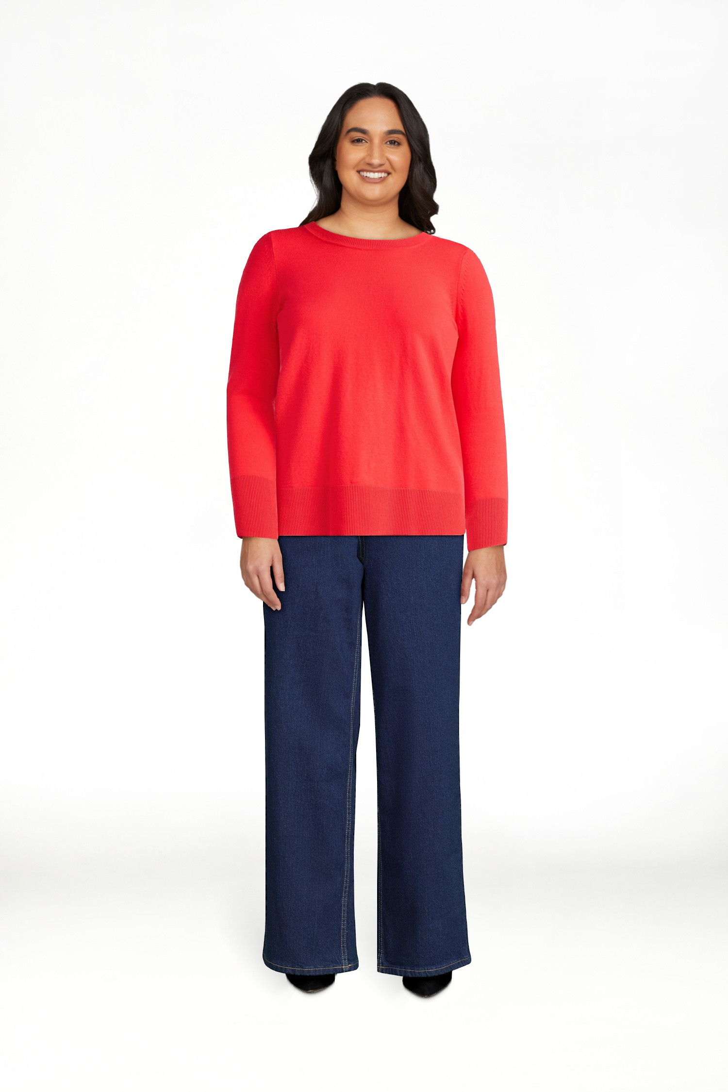 Free Assembly Women's and Women's Plus Cozy Yarn Crewneck Sweater with Long Sleeves. Lightweight,... | Walmart (US)