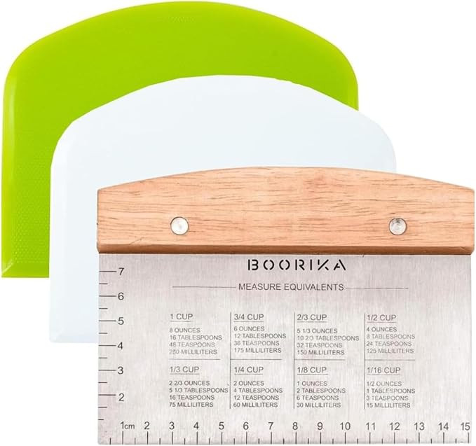 Dough Scraper & Bench Scraper Kitchen – Stainless Steel Sourdough Tools – Dough Cutter for So... | Amazon (US)