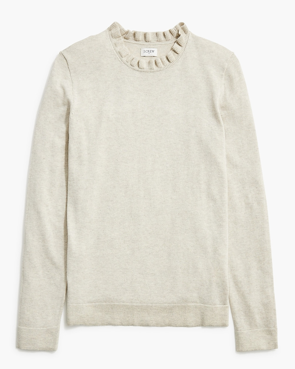 Cotton ruffleneck sweater | J.Crew Factory