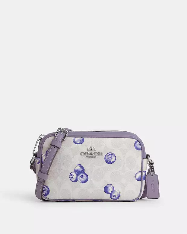 Mini Jamie Camera Bag In Signature Canvas With Blueberry Print | Coach Outlet US