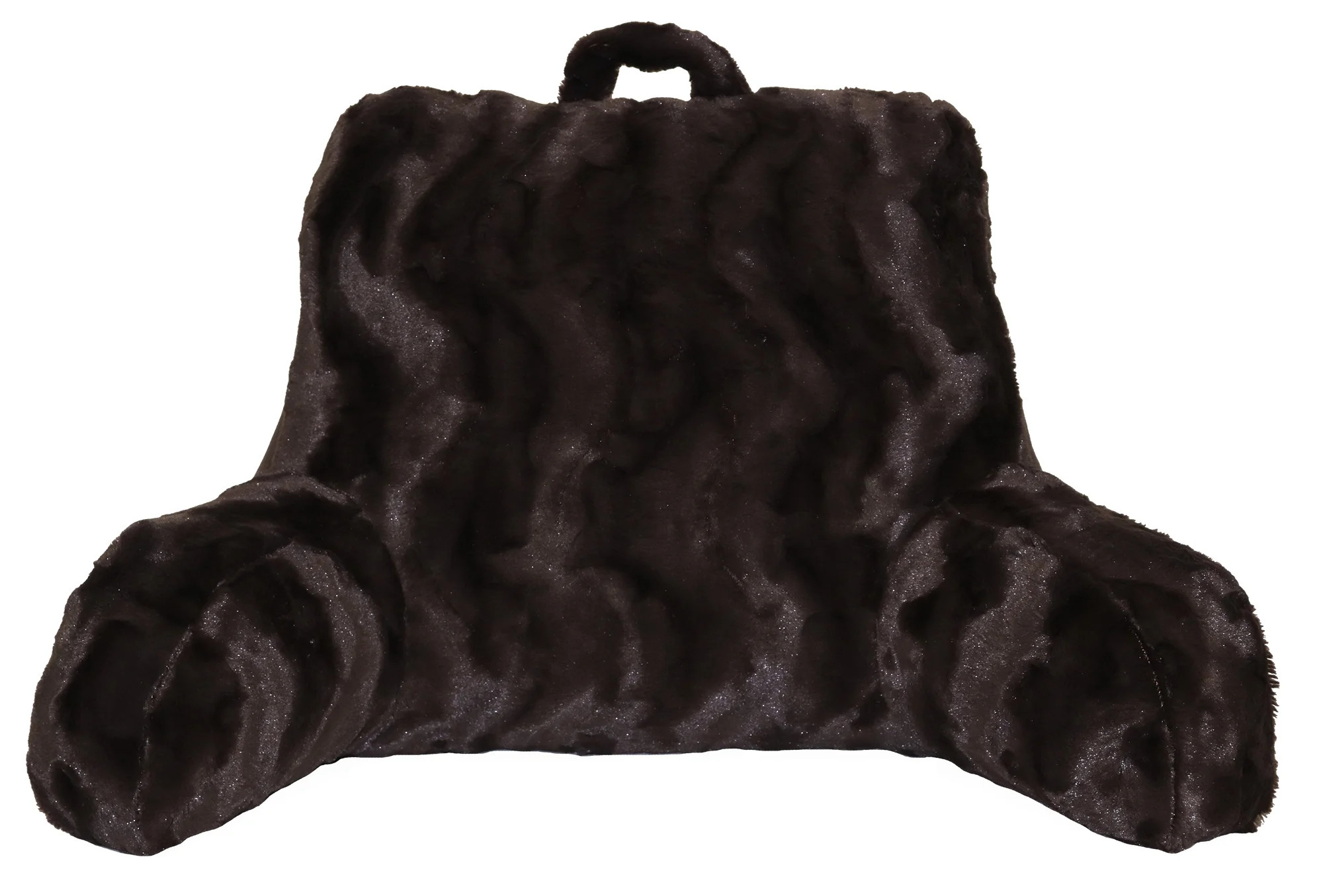 Better Homes & Gardens Swirls Faux Fur Backrest Pillow, Chocolate | Walmart (US)