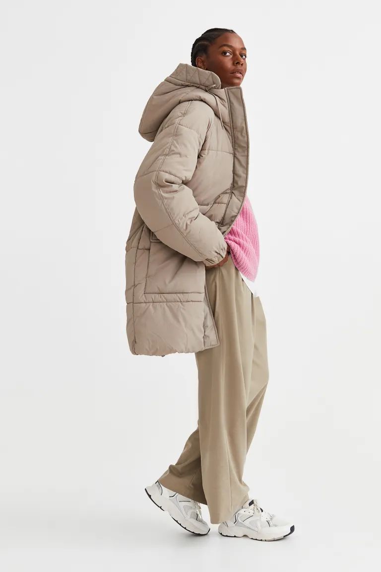Puffer Coat - Beige - Ladies | H&M US | H&M (US)