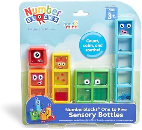 hand2mind Numberblocks One to Five Sensory Bottles, Numbers for Toddlers, Counting Toys, Calming ... | Amazon (US)