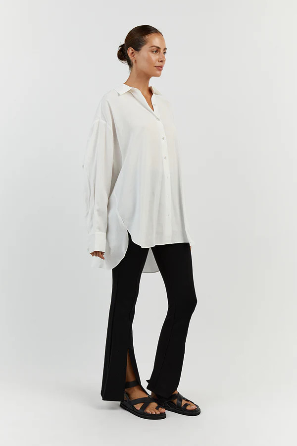 ASHER BLACK FLARED PANT | DISSH