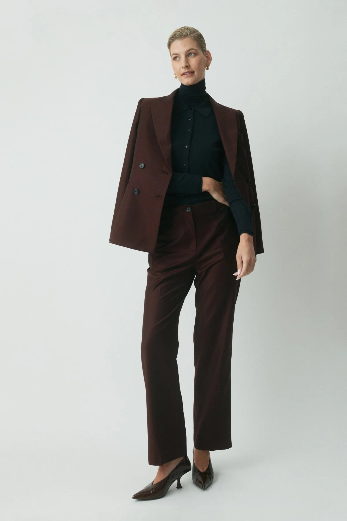 Alto Wool Suit Pant - Bordeaux | Perri Cutten