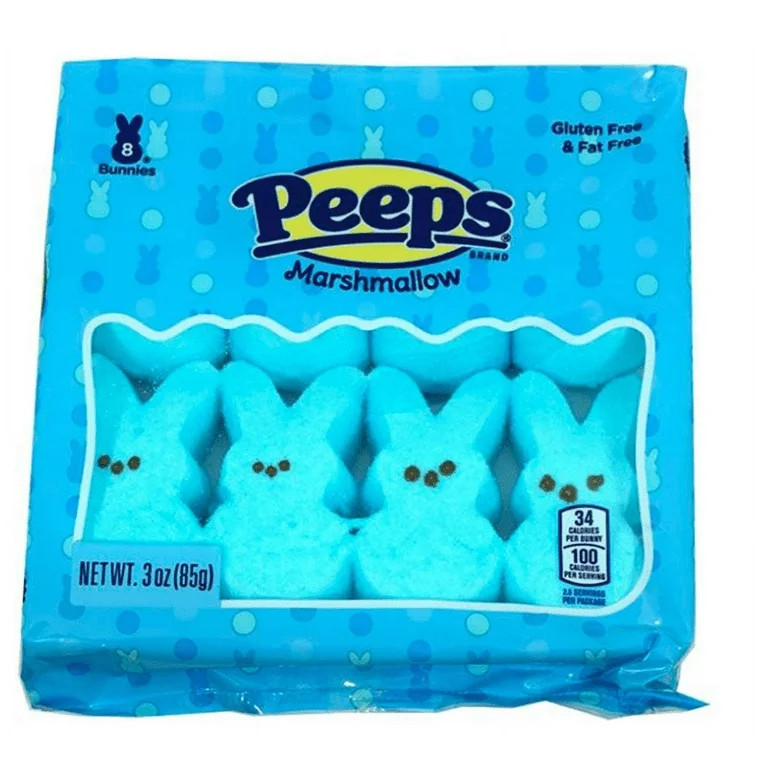 Easter 8 Count Blue Bunny Peeps, Easter Basket Candy, 3 Ounces | Walmart (US)