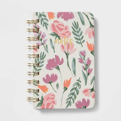 192 Sheet College Ruled Journal 3.5"x5.5" Spiral Floral - Threshold™ | Target