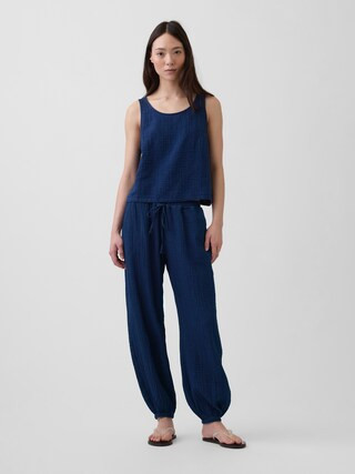 Cotton Gauze Denim Easy Barrel Joggers | Gap | Gap (US)