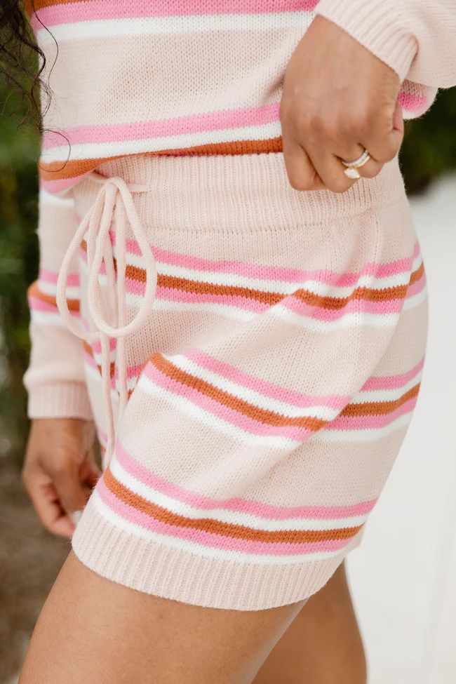 Sign Me Up Striped Lounge Shorts | Pink Lily