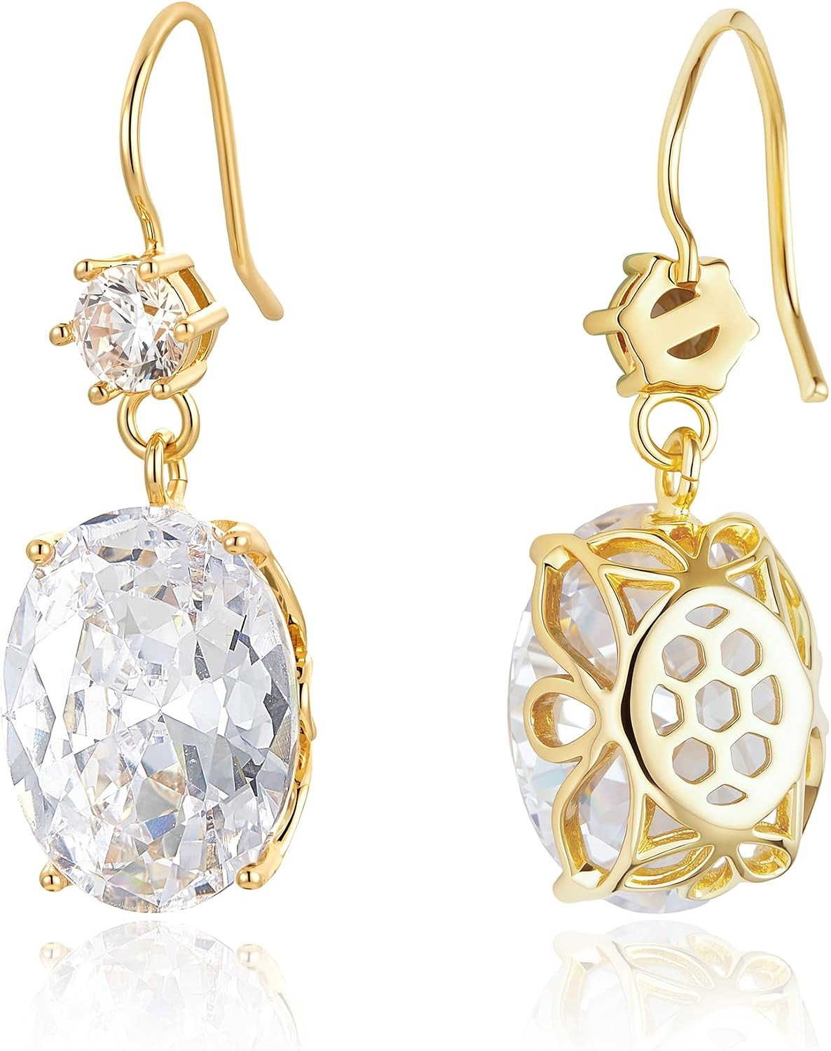 Cubic Zirconia Drop Hook Earrings for Women | Amazon (US)